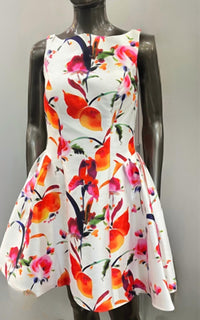 Dave & Johnny - Women's Mini dress with floral print and open back