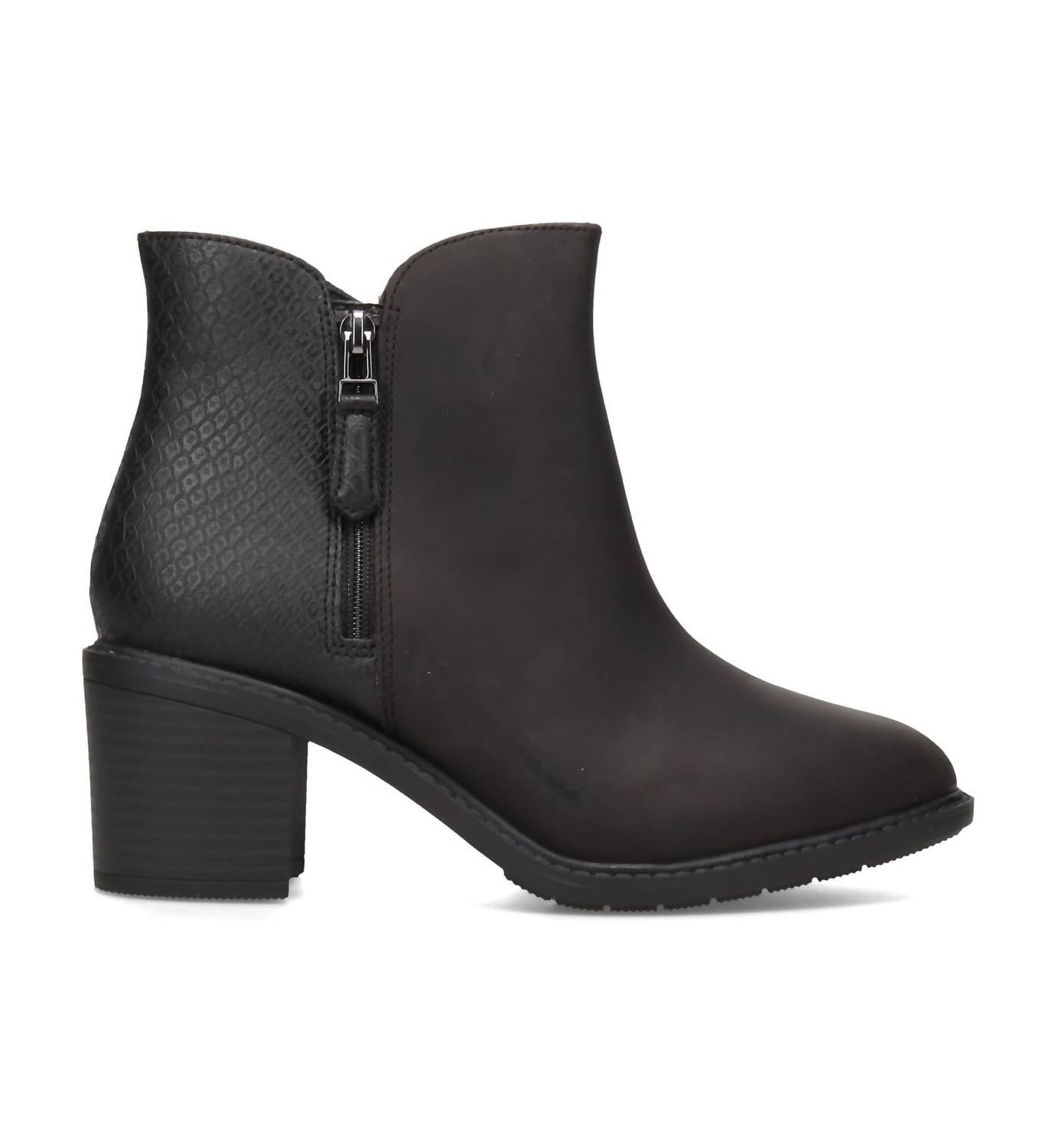 Clarks Women's Scene Zip Ankle Boot in black combi - women's shoe