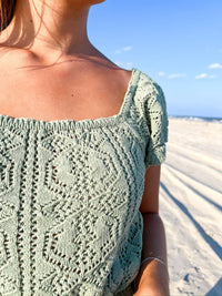 Another Love - Polina Crochet Peplum Top