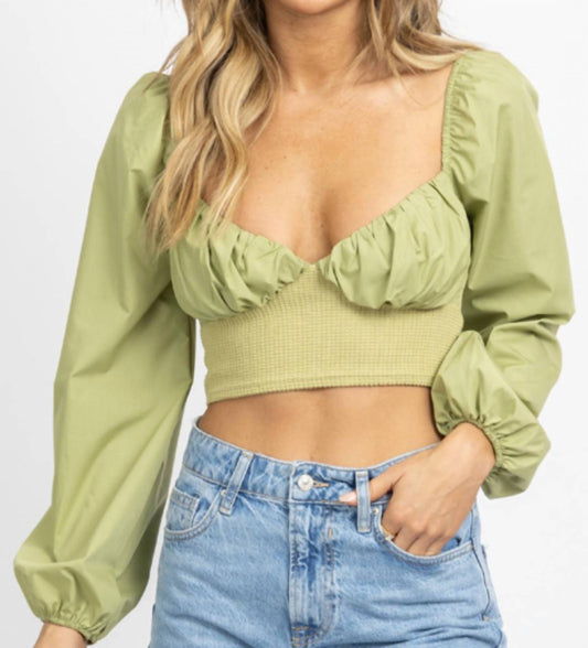 KNIT BODICE POPLIN TOP