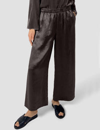 Eileen Fisher - Satin Wide Ankle Pants