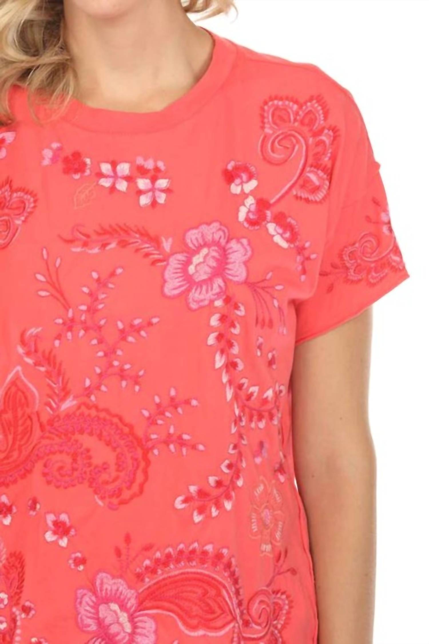 Johnny Was - CASSIA RAW DETAIL SWING TEE