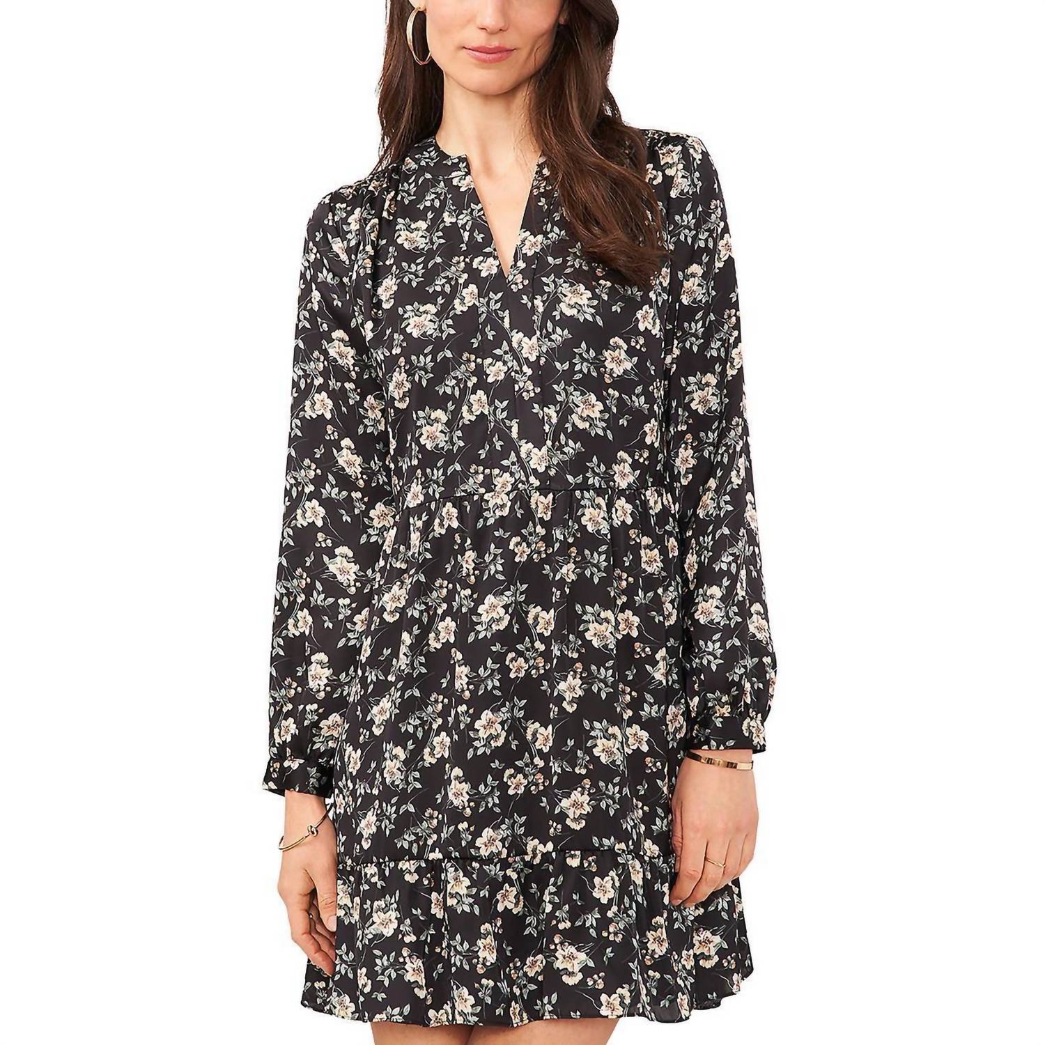 Vince Camuto - Floral Long Sleeved Mini Dress