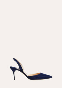 Manolo Blahnik - Women's Carolyne 70 Suede Slingback Pumps