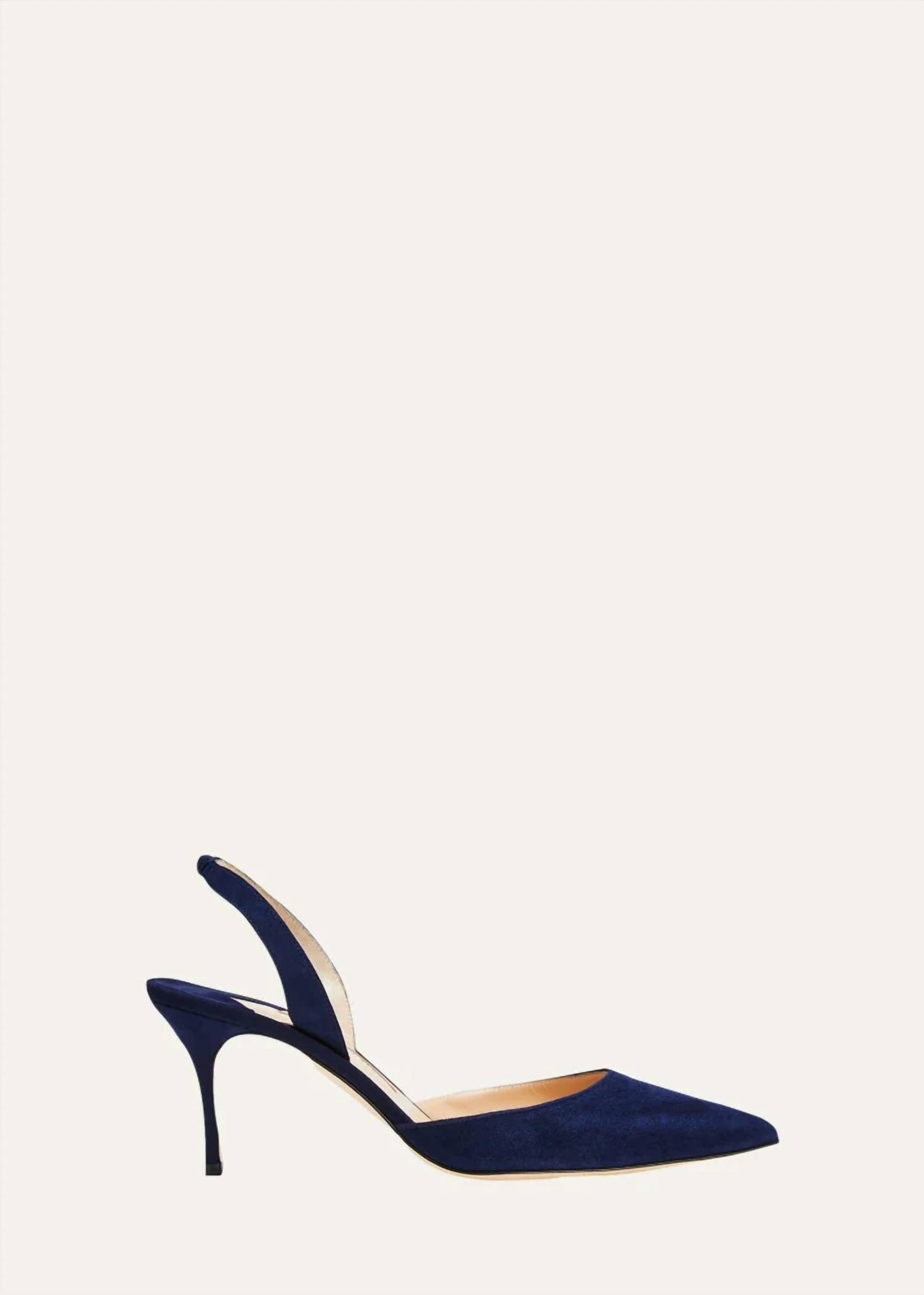 Manolo Blahnik - Women's Carolyne 70 Suede Slingback Pumps