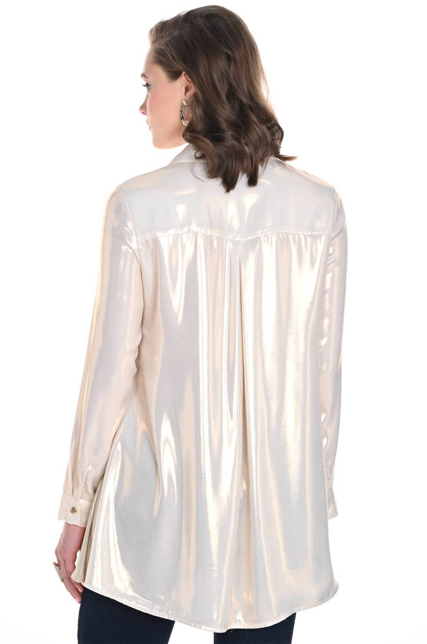Frank Lyman - High Low Shimmer Blouse