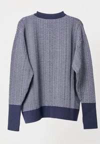 Nicholas Daley - Men's Wave Knitted Crew Neck Top