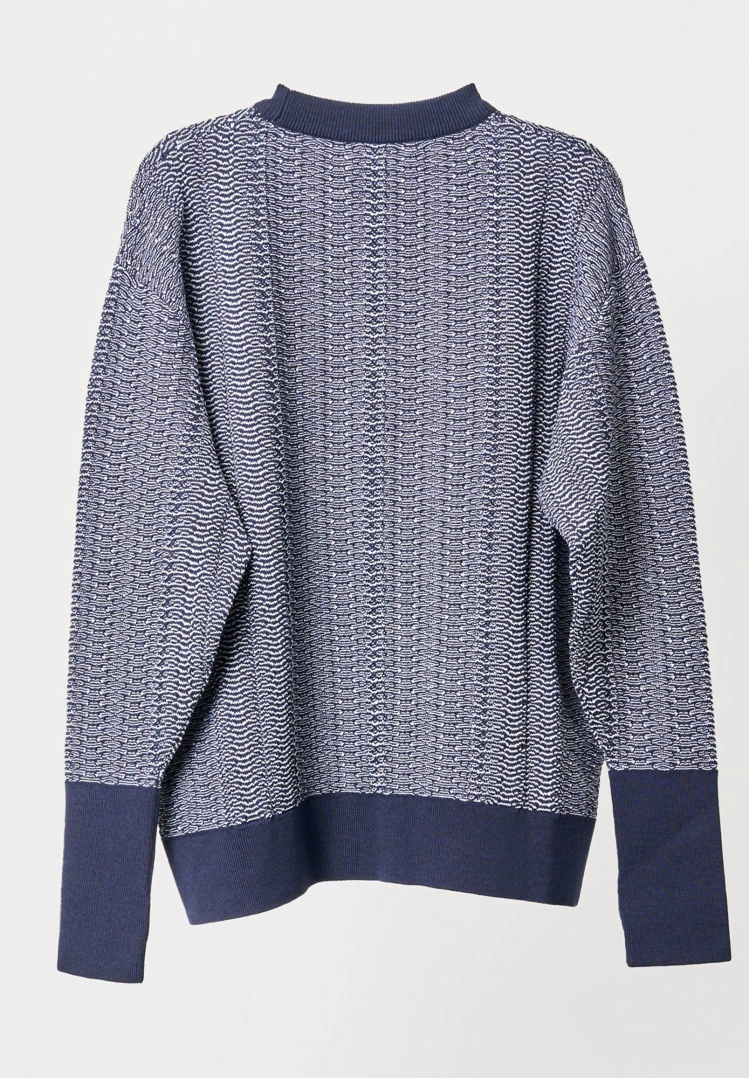 Nicholas Daley - Men's Wave Knitted Crew Neck Top