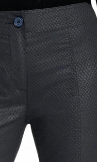 Anatomie Dominica Snake Embossed Slit Ankle Pant in black - women's pants - view 4