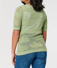 Saloos - Cotton Leaf Fishnet Jumper