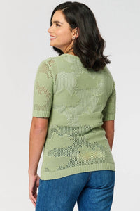 Saloos - Cotton Leaf Fishnet Jumper