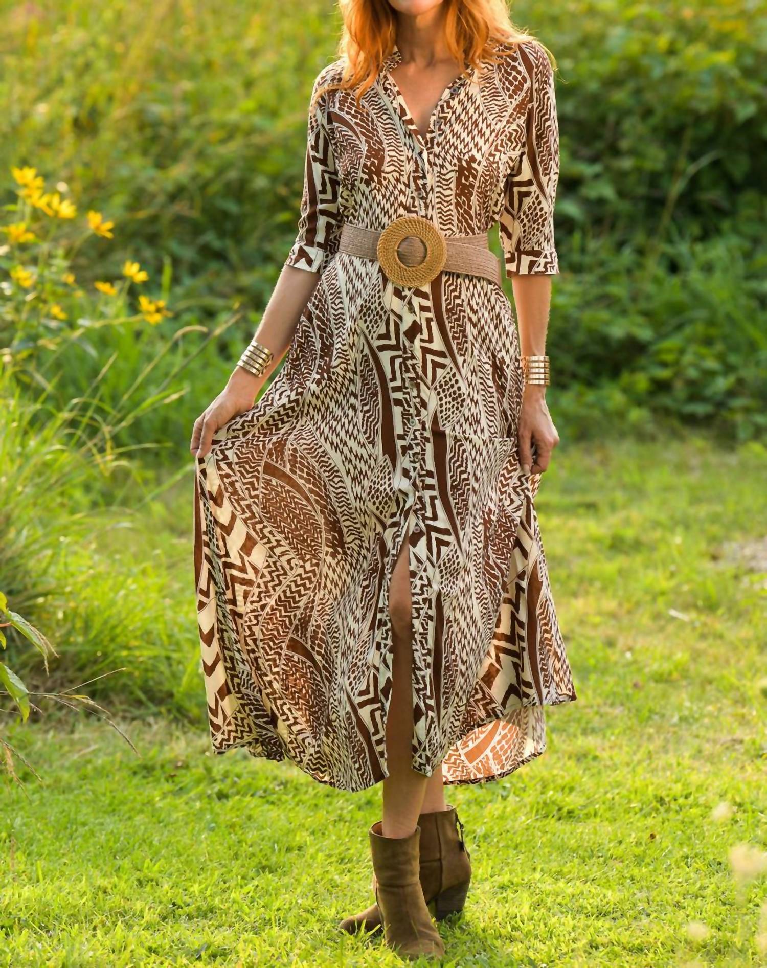 Walker & Wade - Terra Cotta Tribal Princess Dress
