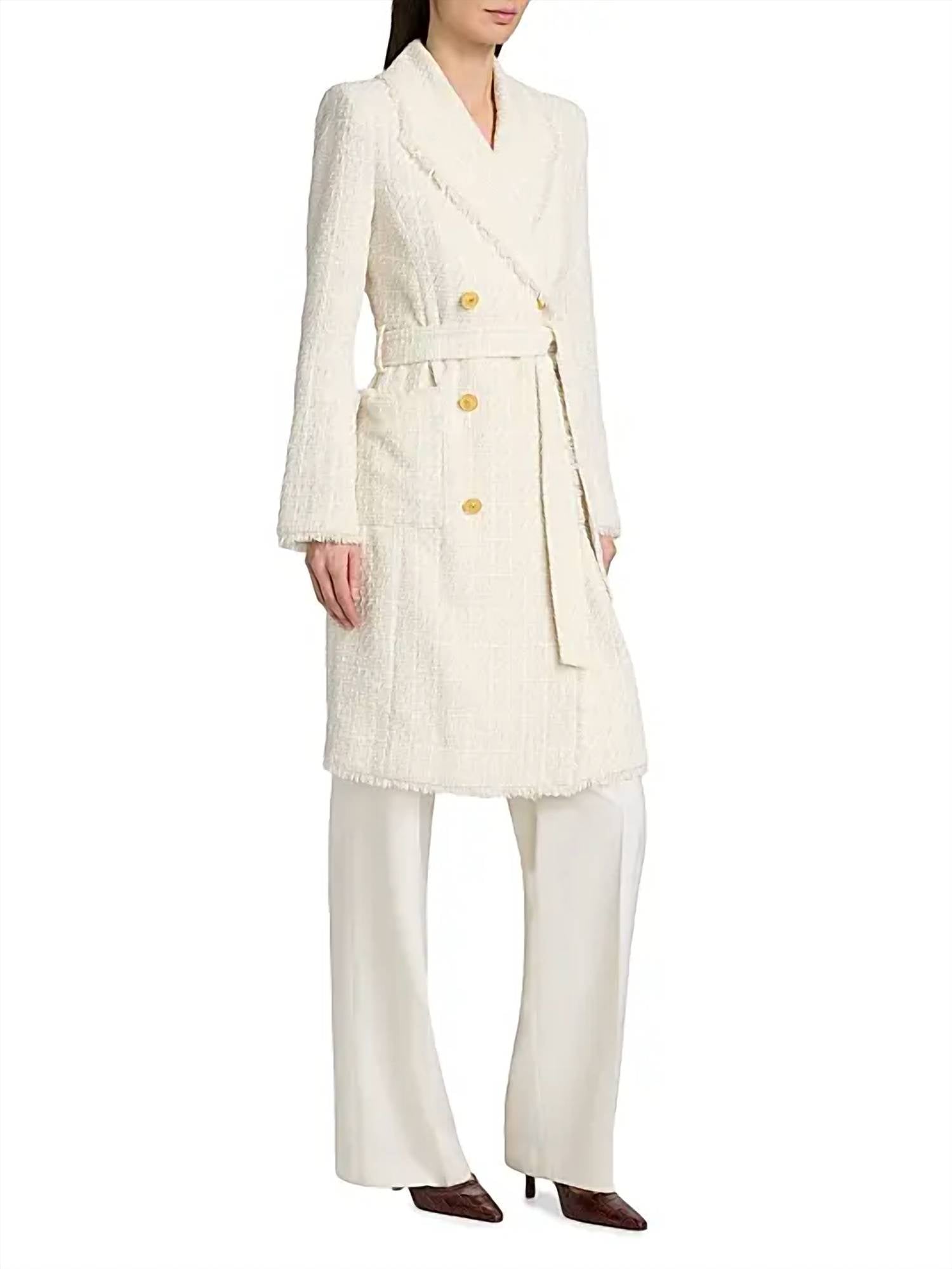 L'Agence - Cooper Unlined Tweed Coat