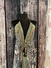 HIPPIE BACKLESS HALTER MAXI DRESS