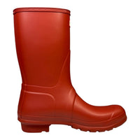 HUNTER Women's Original Short Matte Rain Boots in military red - women's shoe - alternate view