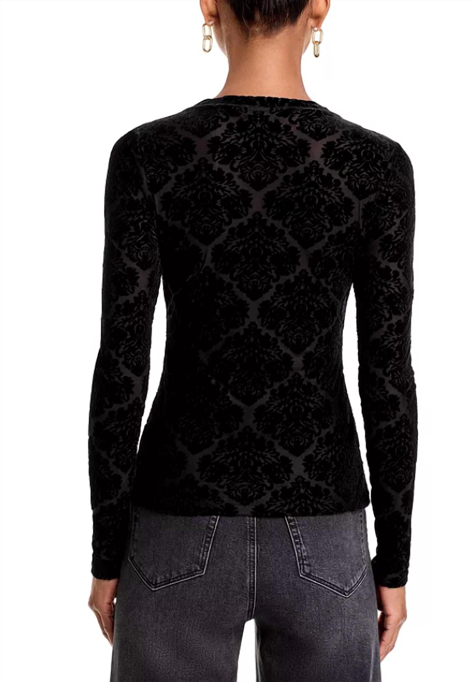 Paige - Chelle Velvet Burnout Long Sleeve