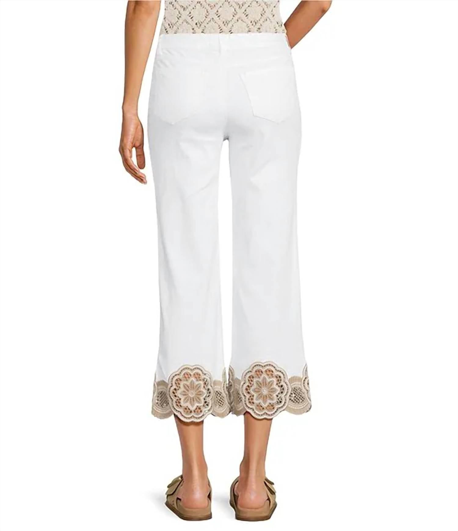 Charlie B - Ring Spun Denim Flare With Lace Jean