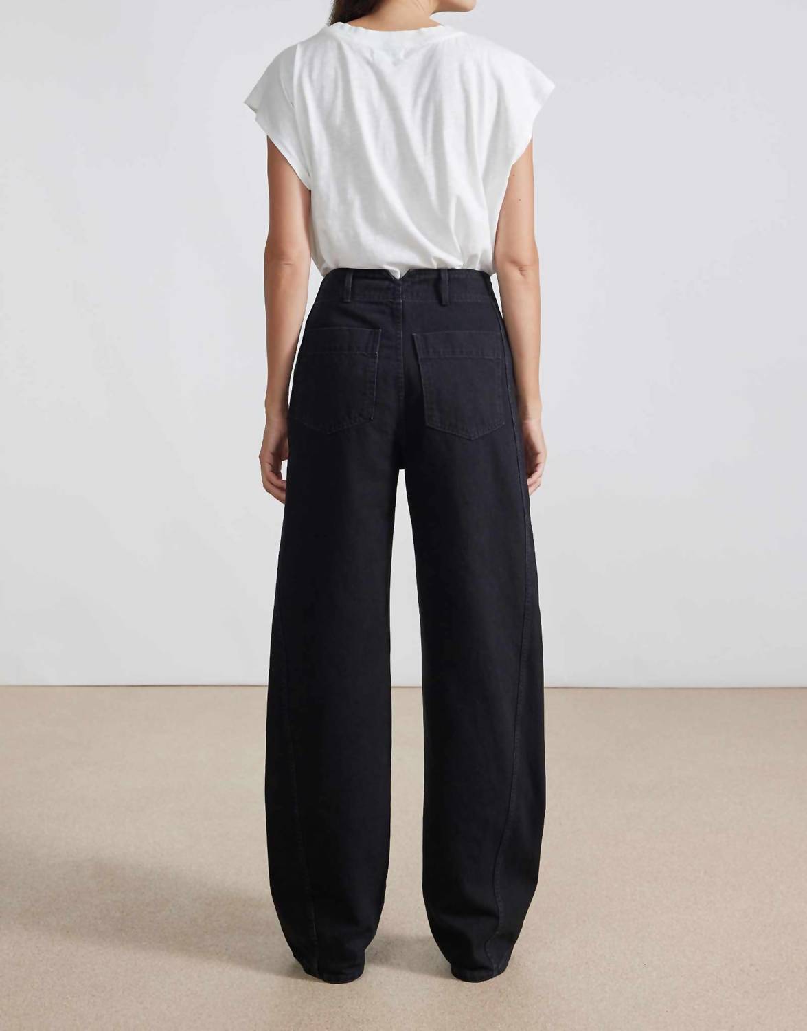 APIECE APART Meridian High Waisted Jean in luna wash - women's jeans - alternate view