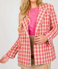 And The Why - Plaid Printed Blazer
