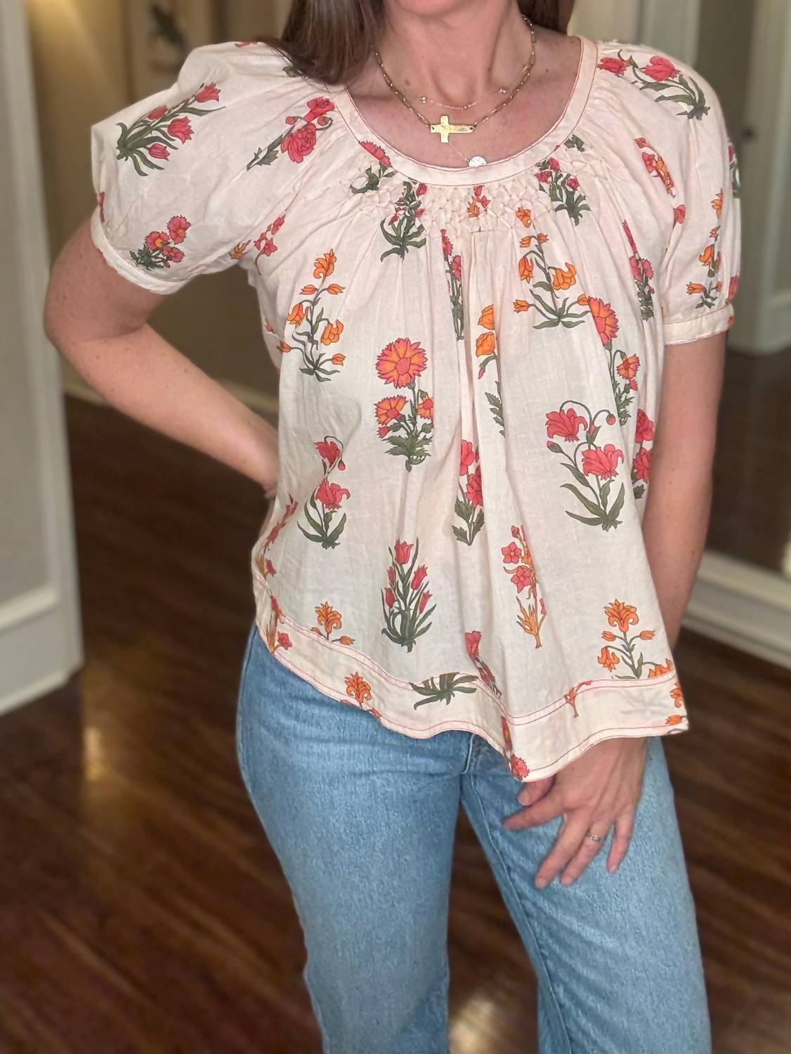 Ivy Jane - Smocked Floral Top