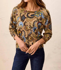 Tribal - Three Quarter Sleeve Crewneck Sweater