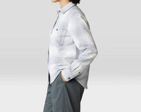 Mountain Hardwear Plusher Long Sleeve Shirt in glacial ombre buffalo check - women's shirt - alternate view