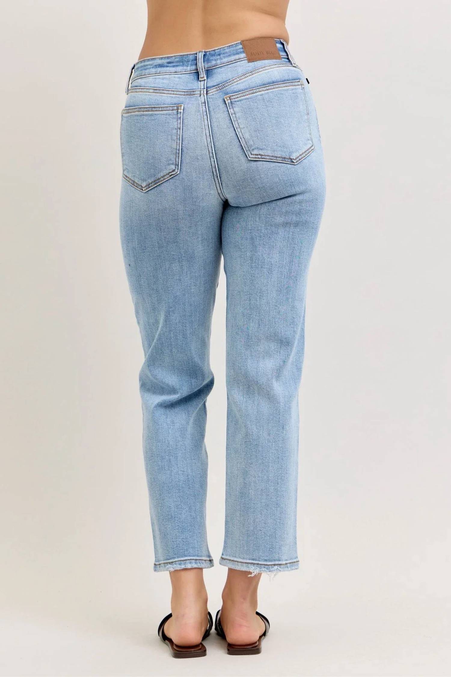 Judy Blue - Women's High Waist Ankle Straight Jeans