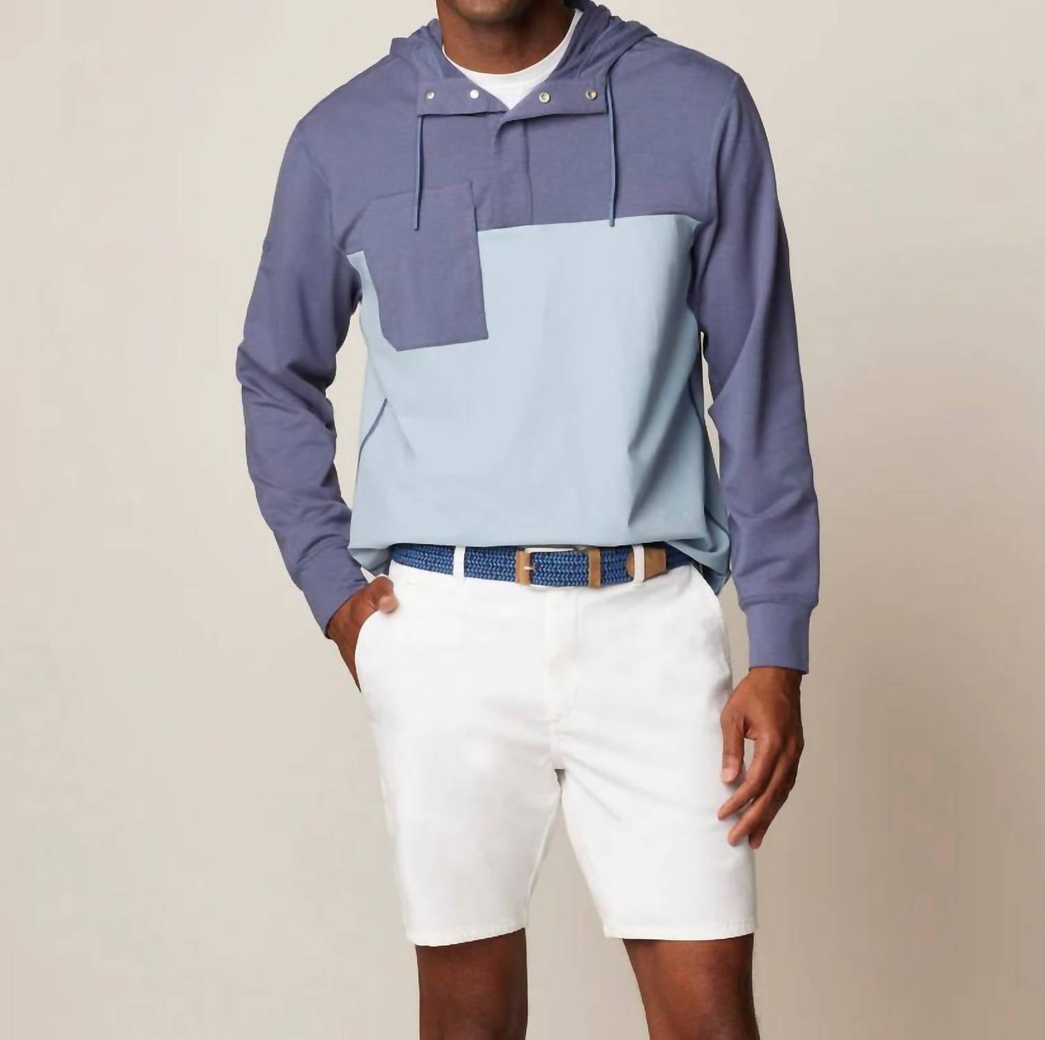 Johnnie-O - Men's Harrison Mixed Media Henley Hoodie