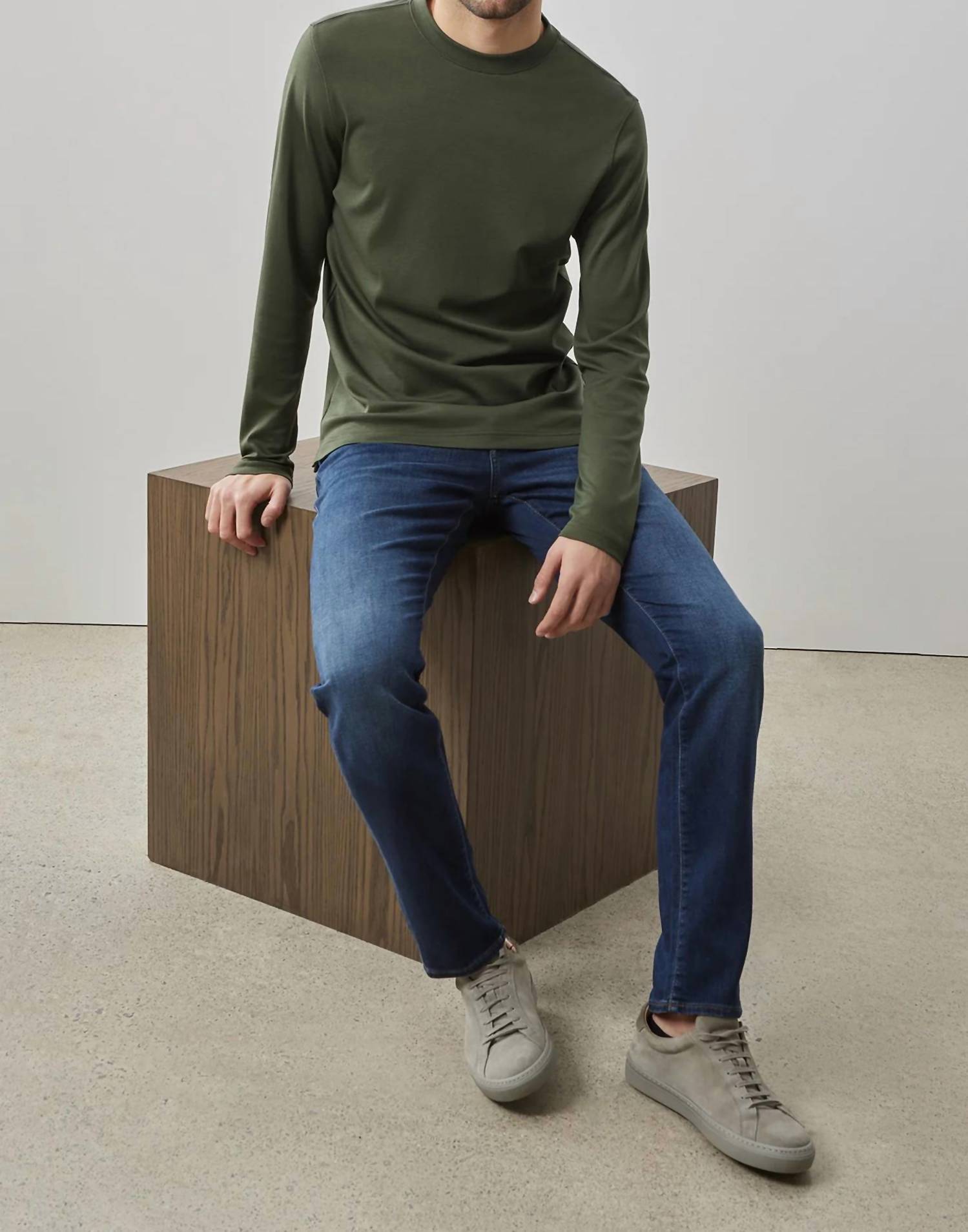 Robert Barakett - Long Sleeve High Crew Neck Tee