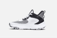 UNDER ARMOUR Kid's Curry 3z 24 Basketball Shoes in white black - kids' sneaker - detail view