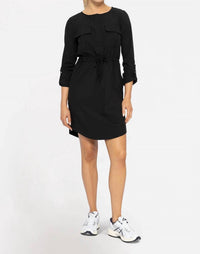 Mono B - Stretch Woven Scoop Neck Mini Dress