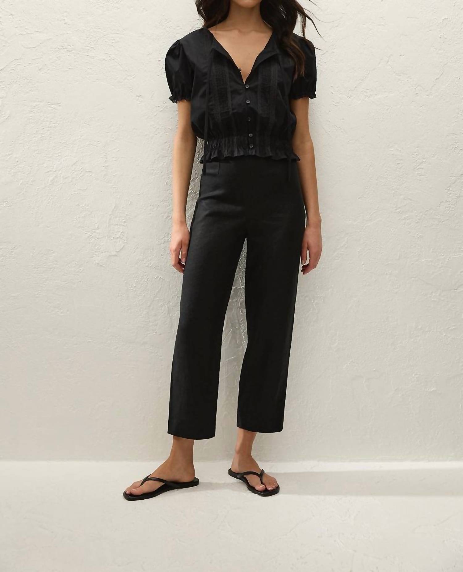 Faithfull The Brand - Fiora Buttons Down Front Blouse