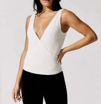 LNA Margoux Tank in white - women's tank top