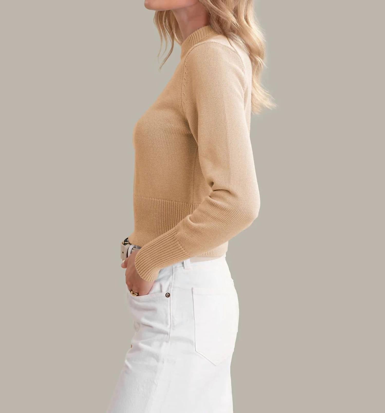 525 America - Adeline Cropped Cotton Sweater