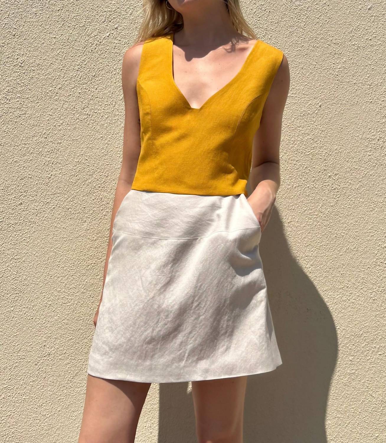 Rose Velvet - Zhenya Linen Skirt