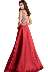 Jovani - Striped Prom Dress