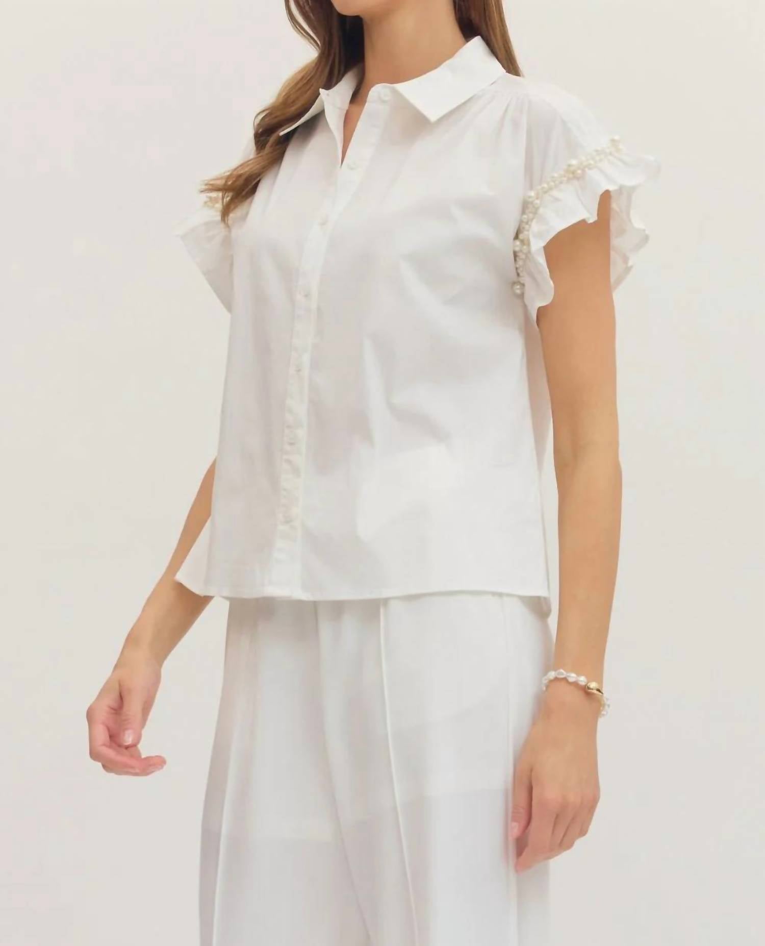 Entro - Muse Ruffled Sleeve Blouse