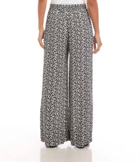 Karen Kane Wide-Leg Pants in daisy print - women's pants - detail view