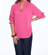 Lior - Harper Ruffle V-neck Top