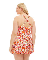 Always For Me - Plus Size Two Piece Flutter Swimdress Set