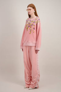 Benmoyal - Crystal Embroidered Crewneck Sweater