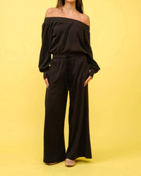 Signature8 - French Terry Off Shoulder Jumpsuit