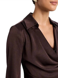 Simkhai - Symone Long Sleeve Cowl Neck Top