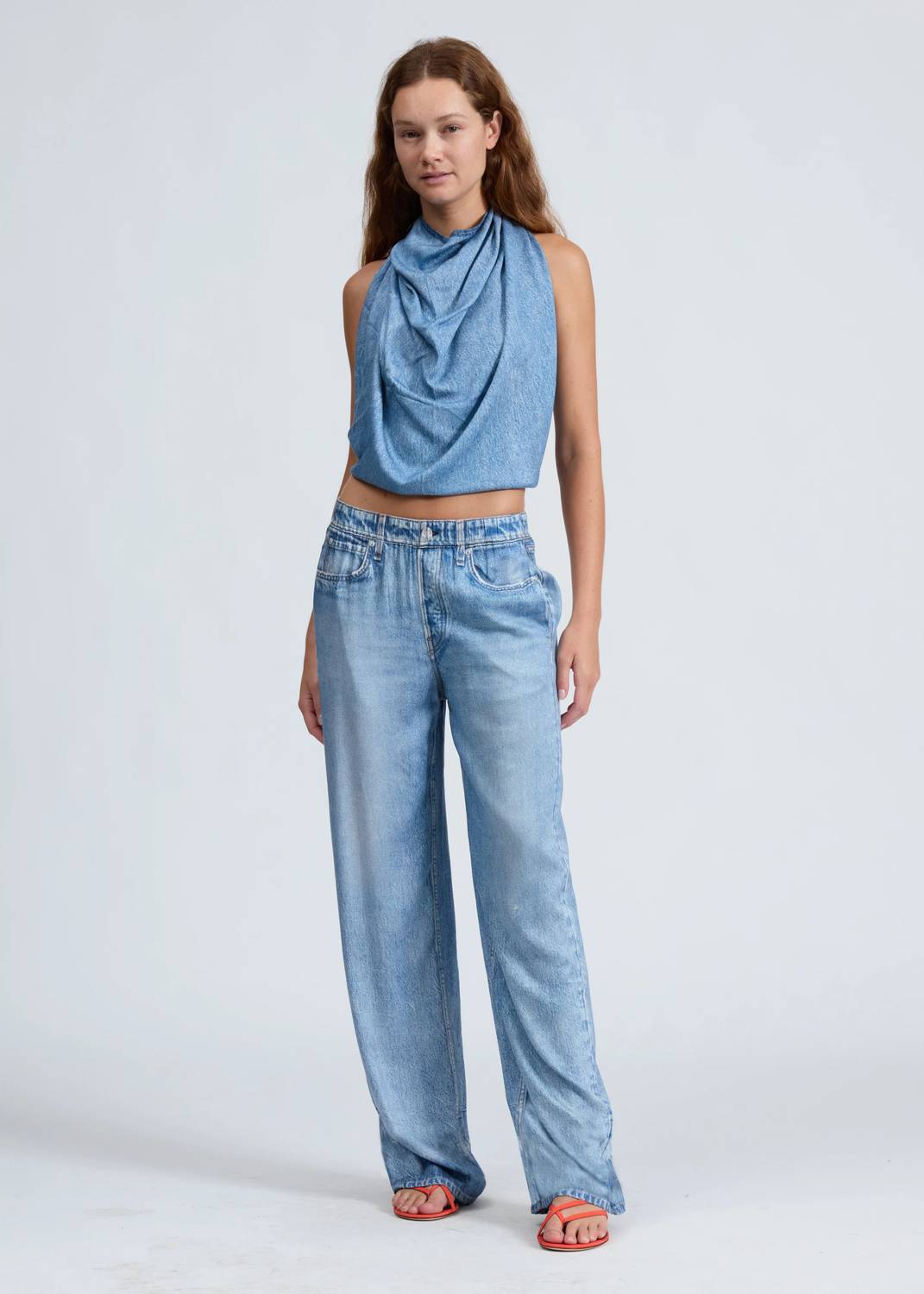 Rag & Bone - Miramar Slink Wide Leg Pull On Pants