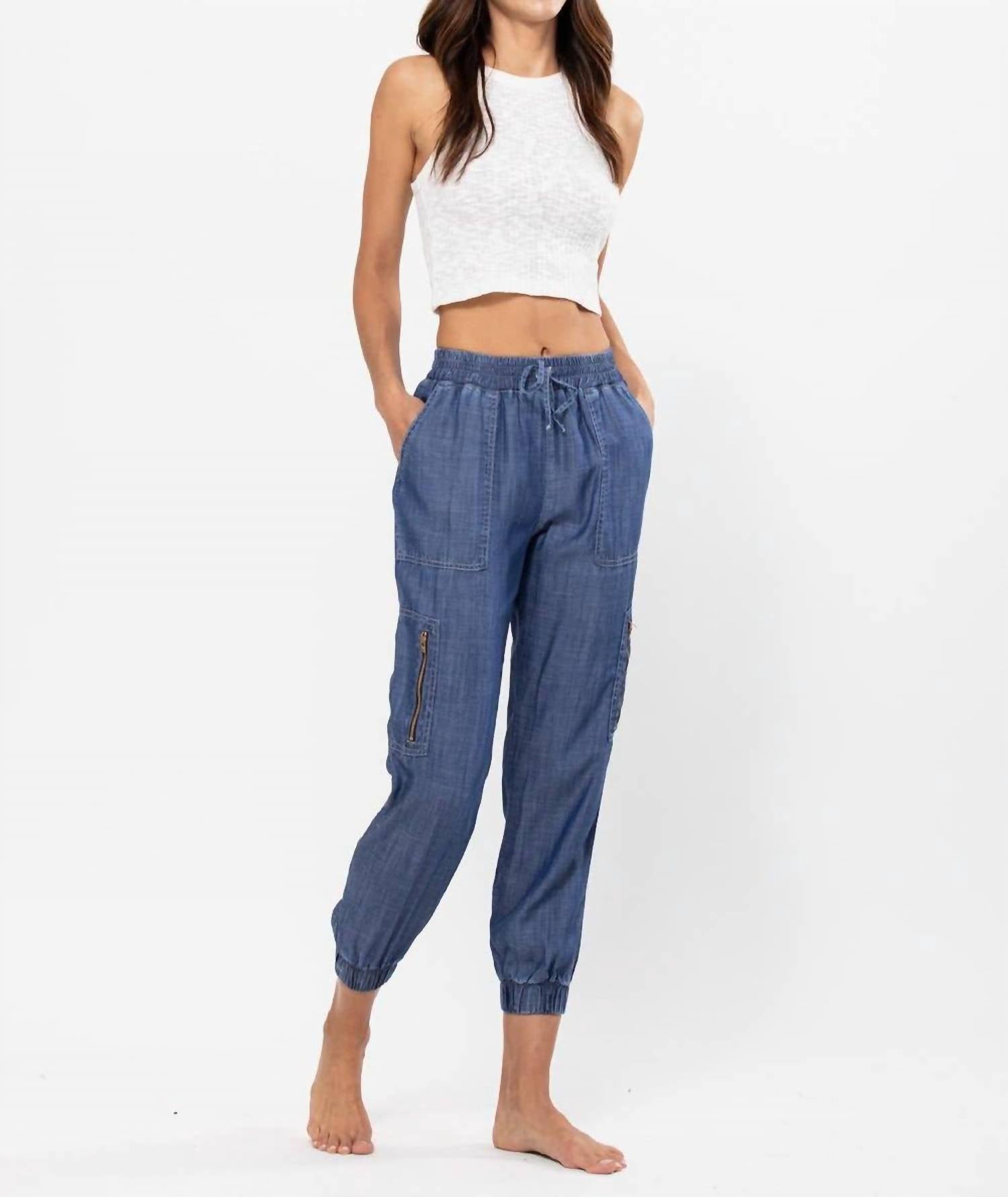 Sneak Peek - Denim Cargo Joggers
