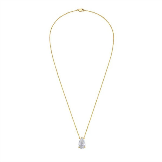 Diana M Jewels - 8.00 Cts Lab Grown Pear East West Diamond Pendant Necklace