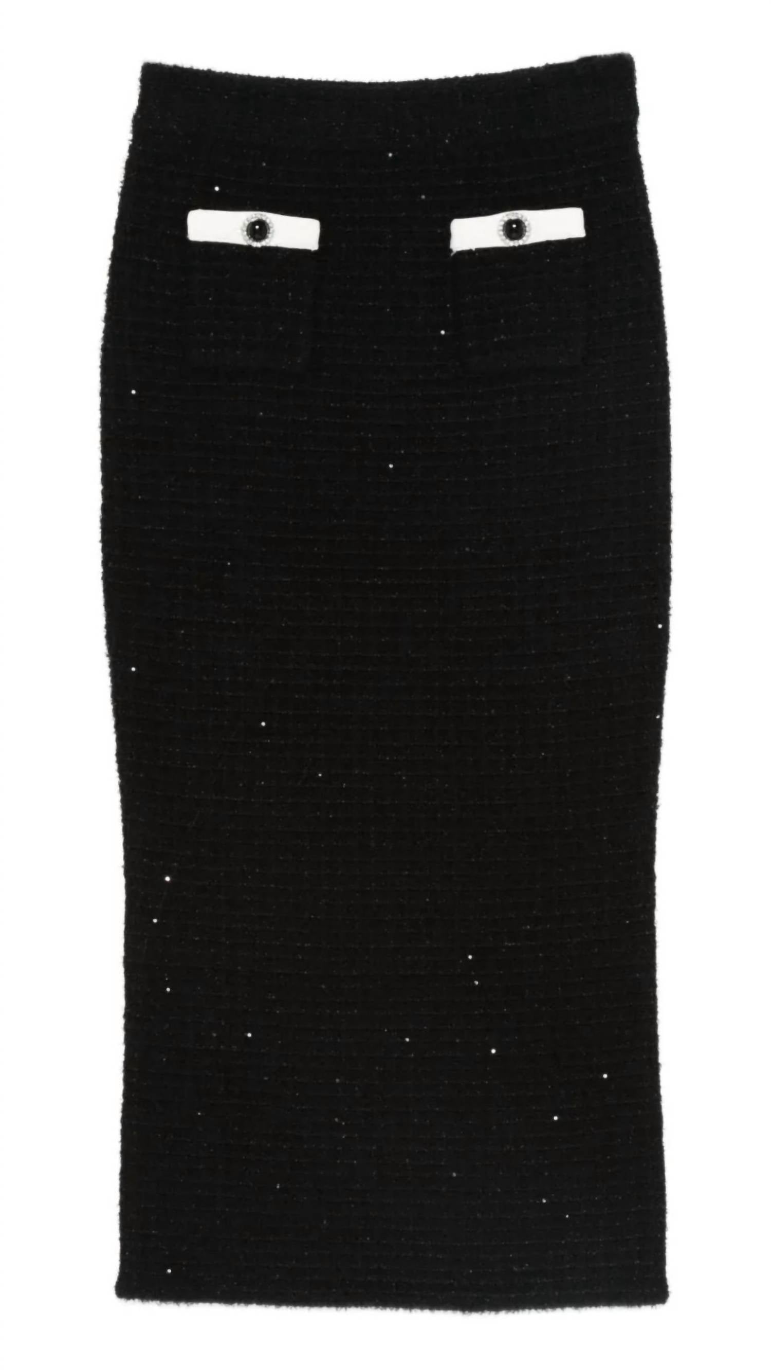 Self-Portrait - Textured Knit Midi Skirt
