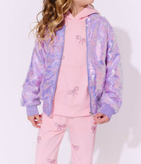 Lola + The Boys - Stars Sequin Bomber Jacket