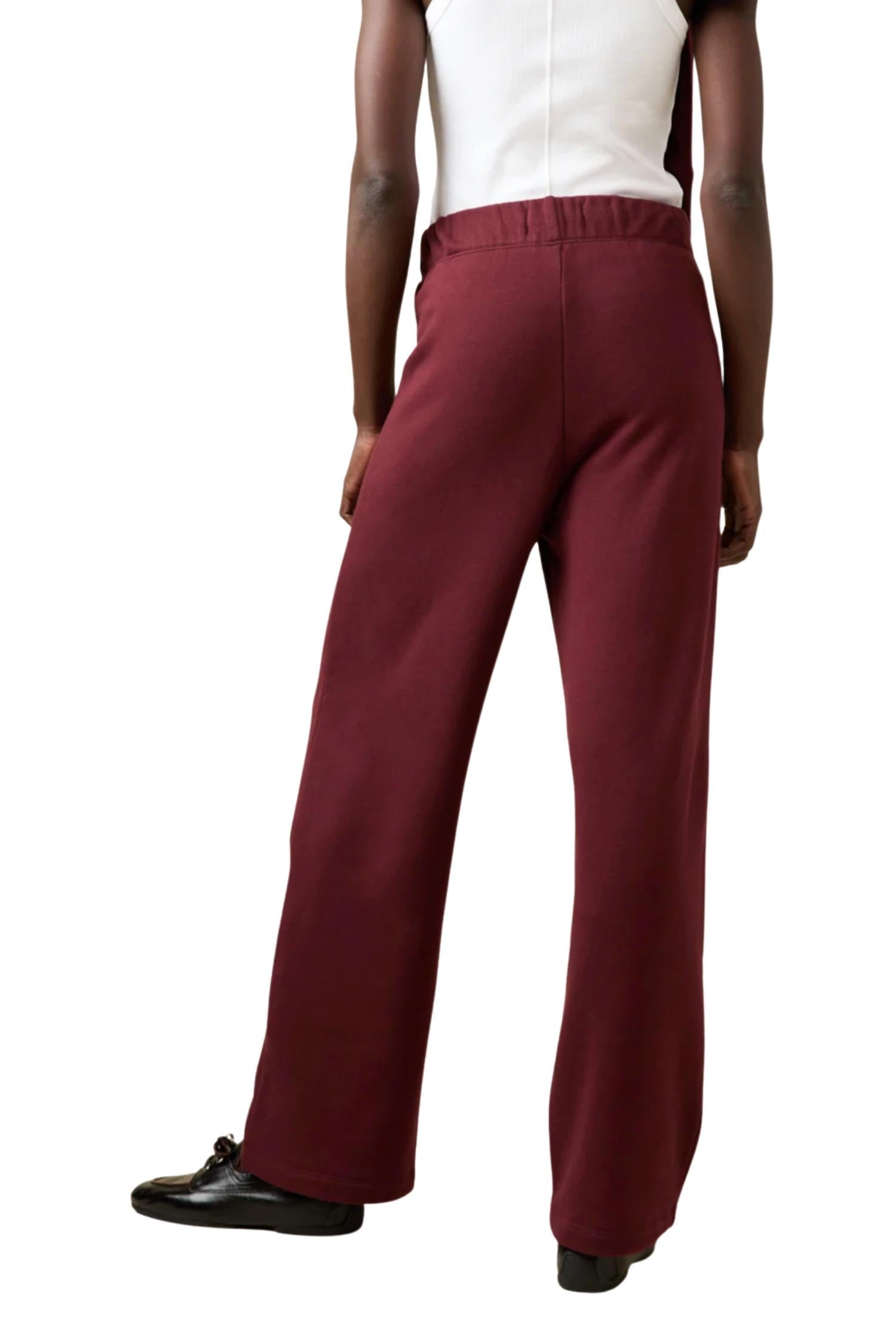 SANDY LIANG Everyday Pull-on Sweatpants in wine - women's pants - detail view
