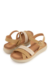 Andrea Women's Wedge Sandal in beige - women's sandal - view 4